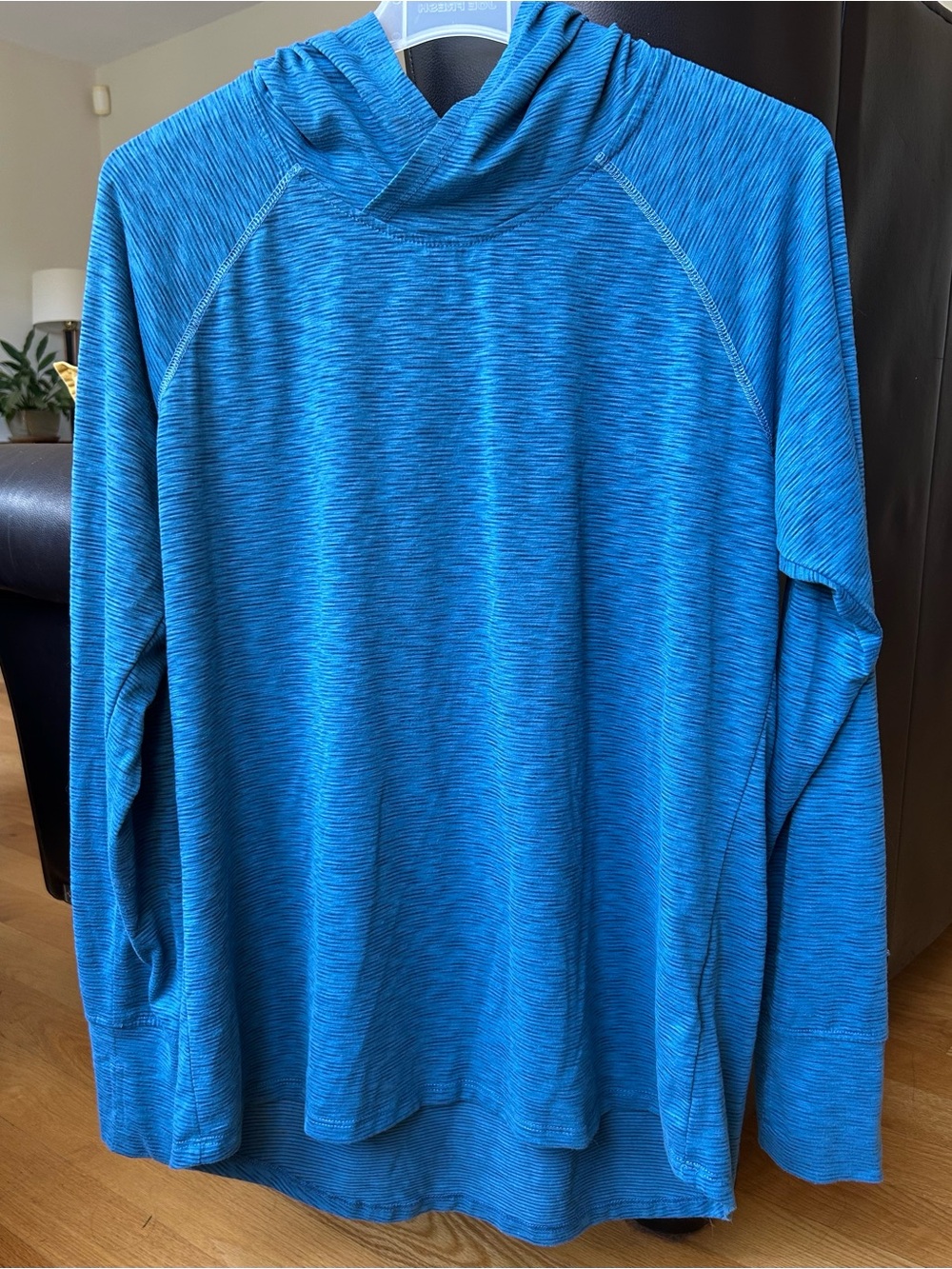 Kuhl Aspira Blue Hooded Long-Sleeve Performance Shirt